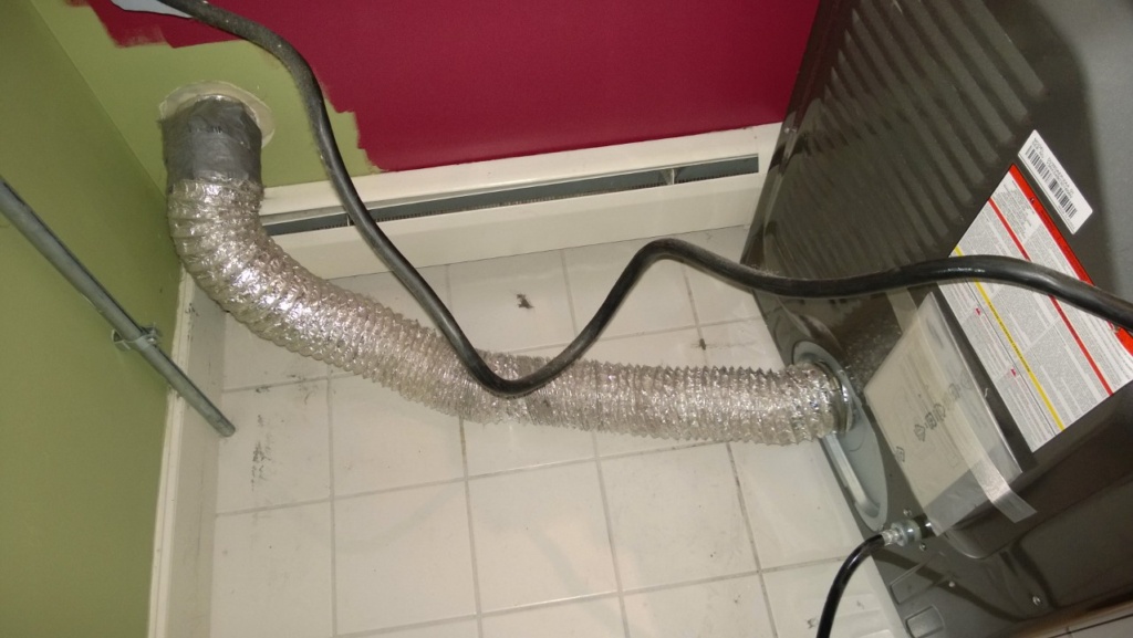 cleaning the dryer hose