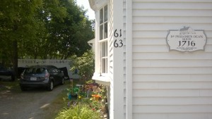 house numbers and historic plaque