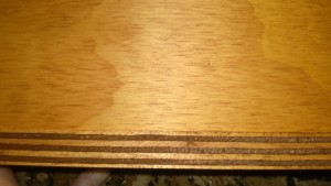 stained plywood edge