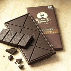 scharffen berger dark chocolate stock photo