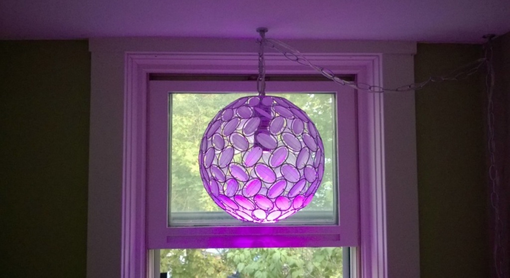 kaia pendant light in upstairs hall window
