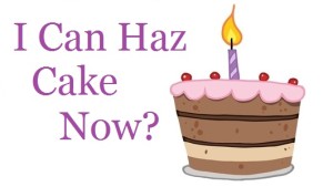 1st blogiversary cake 1 candle i can haz cake now?