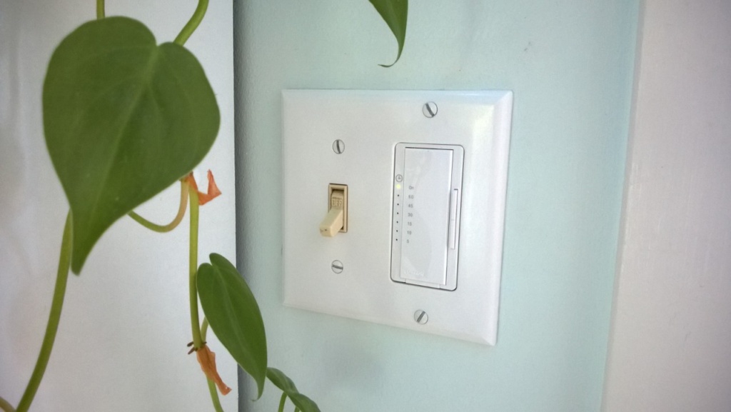 replacing the fan light switch in the bathroom with a timer switch