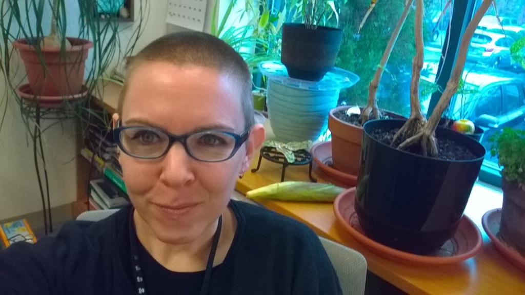 me with a completely shaved head in november 2014!
