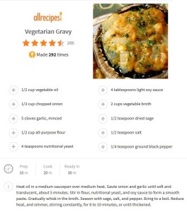 recipe for vegetarian gravy