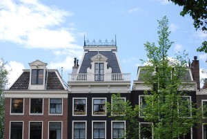 fancy rooftop and windows in amsterdam