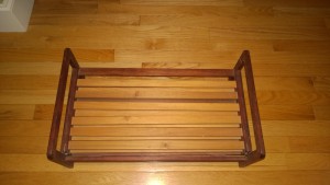 miniature futon frame from martha made of bubinga wood from africa