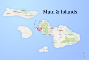 map of maui hawaii and nearby islands