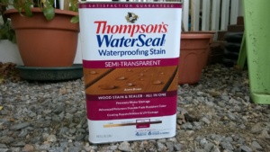 outdoor cat enclosure / catio thompson's waterseal waterproofing stain acorn