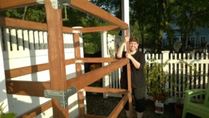 outdoor cat enclosure / catio frame assembled and me