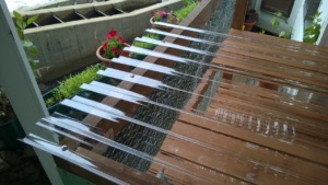 outdoor cat enclosure / catio clear tuftex plastic polycarbonate roofing tiles
