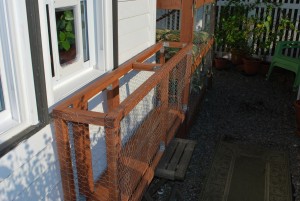 building the outdoor cat enclosure / catio connector