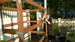 outdoor cat enclosure / catio frame assembled