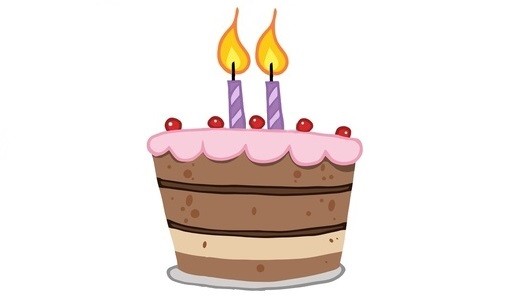 2nd blogiversary cake 2 candles
