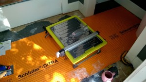 setting up my new tile cutting wet saw