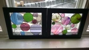 both of my stained glass frame projects together