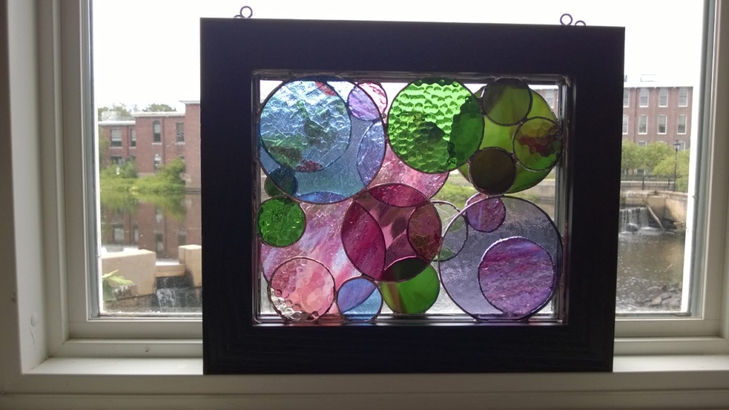 my 2 stained glass circles projects layered!