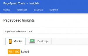 updated google pagespeed speed test results
