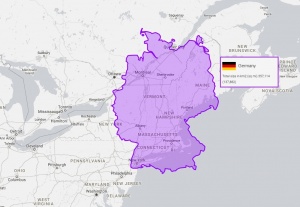 germany is only a little bigger than new england