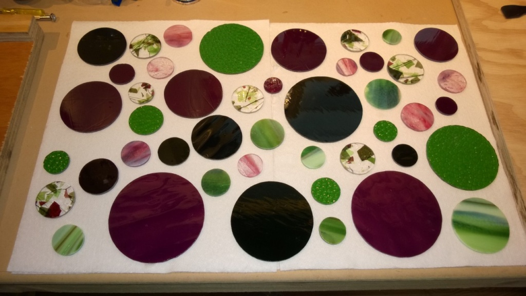 i cut 45 new stained glass circles!