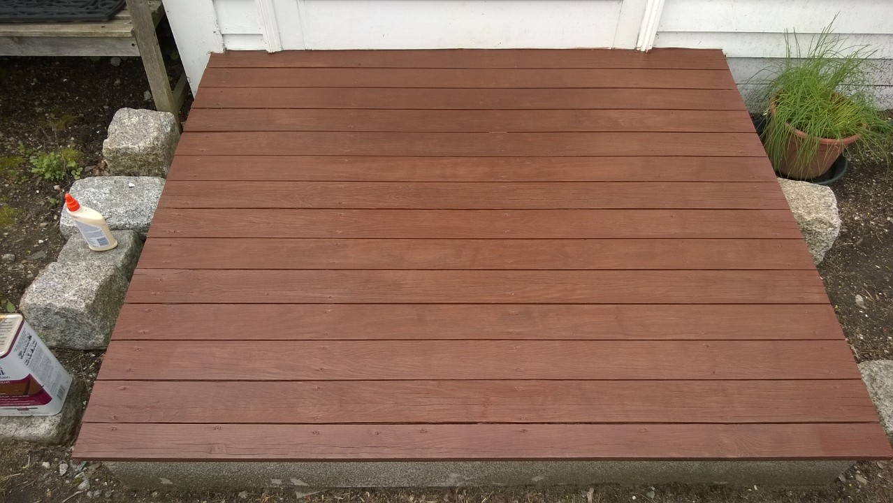 Front Stoop:  Re-Stained