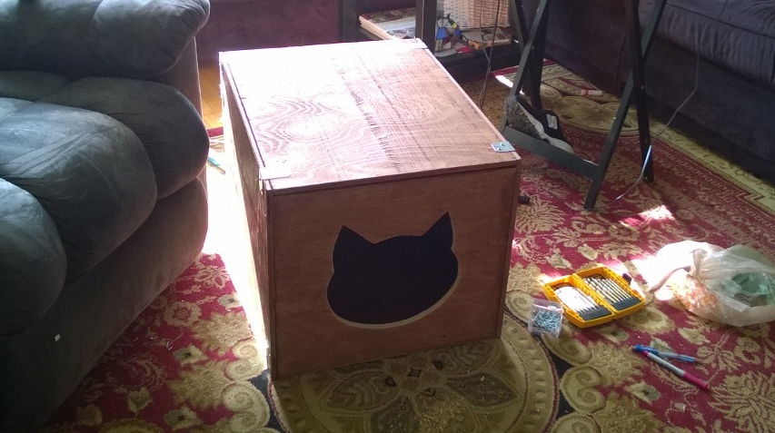 the catio sleeping box is completed!