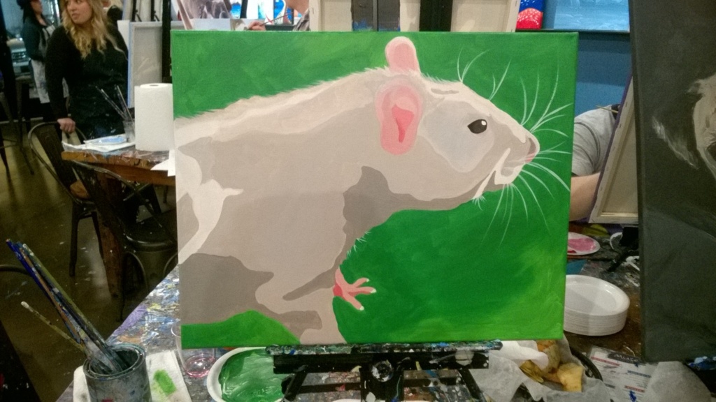 the final step at muse paintbar was adding fur & whiskers
