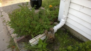 the gutter extension trough worked very well during the last storm