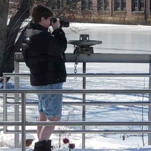 me taking photos of ducks in the ipswich river