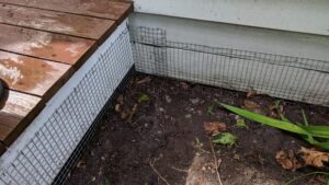 i put up hardware cloth to keep mice away from our foundation