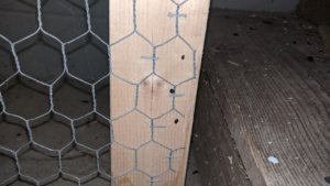 marking the basement cage door frame for hinges