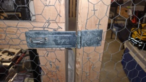 i had to remove and re-align the latch on the basement cage door
