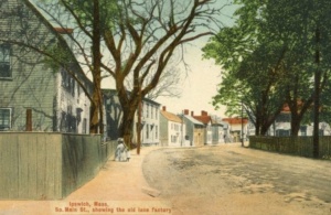 postcard of south main street and the philemon dean house ipswich ma 1910
