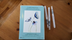watercolor paper that came with my chromatek pen set