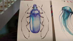 blue bug chromatek tutorial on youtube - watercolor pens
