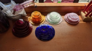 i sorted the new stained glass circles by size and color
