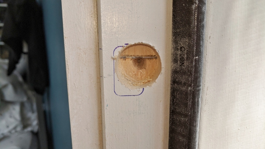 i drilled straight into a door frame nail - what are the odds!
